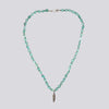 Knotted Apatite Necklace With Shell Pendant - KNTAP-5