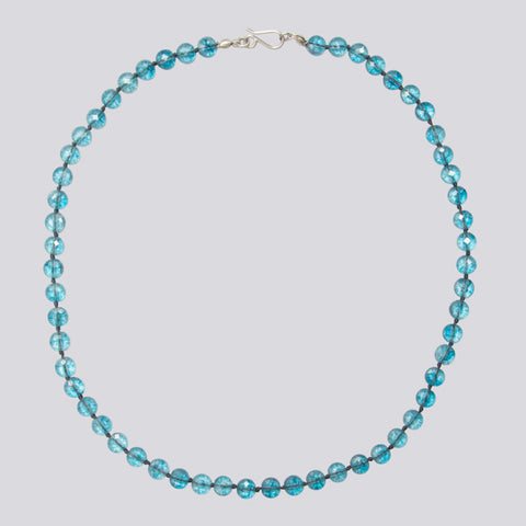 Knotted London Blue Quartz Necklace - KNTLBQ-1