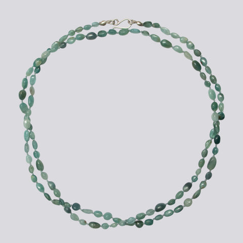 Knotted Grandidierite Necklace - KNTGDT-1