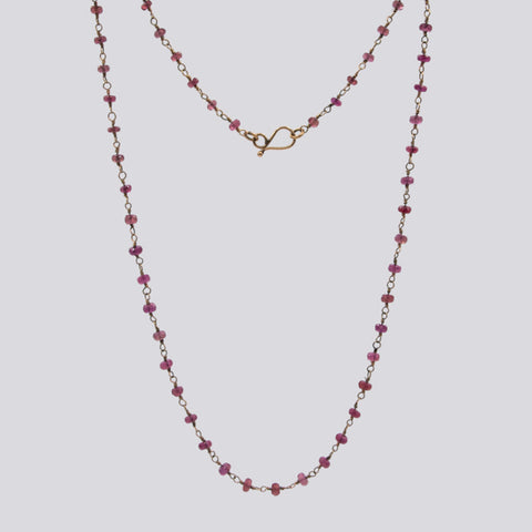 Tourmaline and 10K Gold Rosary