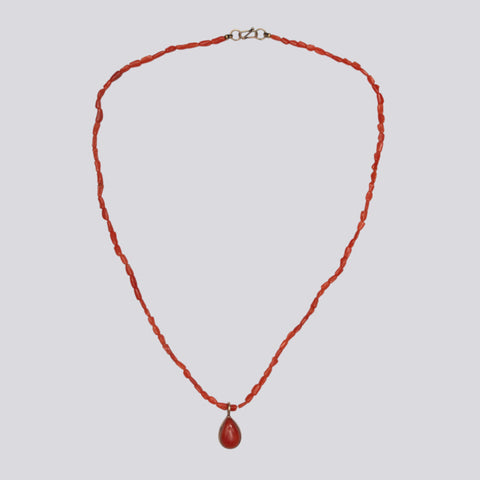 Coral Necklace with Coral Pendant