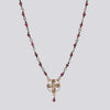 Garnet and 10K Gold Rosary Necklace