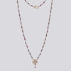 Garnet and 10K Gold Rosary Necklace