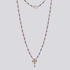 Garnet and 10K Gold Rosary Necklace