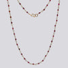Garnet and 10K Gold Rosary Necklace