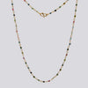 Tourmaline and 10K Gold Rosary Necklace