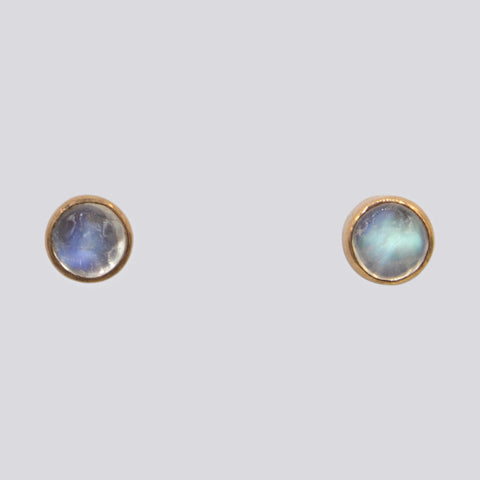 Rainbow Moonstone Studs