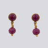 Ruby Studs with Dangles