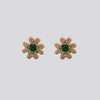 Emerald Clover Studs