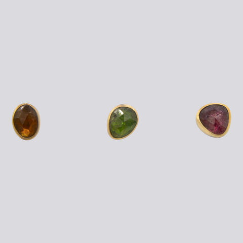 Three Tourmaline Studs