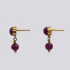 Ruby Studs with Dangles