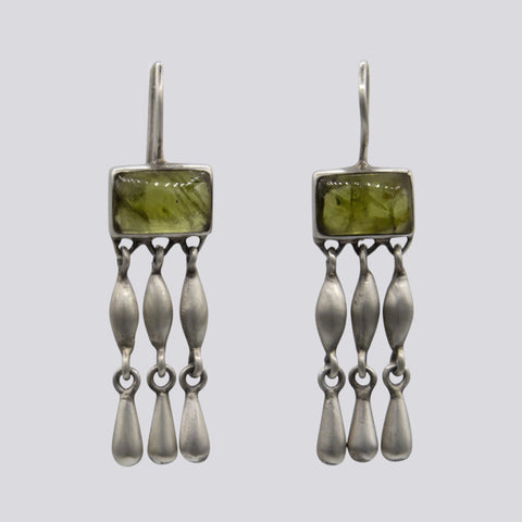 Peridot Earrings With Sterling Silver Dangles