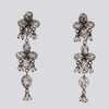 Large Faceted Clear Quartz Clip On Earrings