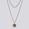 Flower Pendant and Ball Chain Necklace