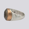 Agate Ring With 18K Gold Bezel - Size 8