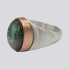Green Tourmaline Ring With 18K Gold Bezel - Size 8