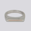 Bar Ring with Copper Inlay
