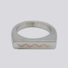 Bar Ring with Copper Inlay - Size 5