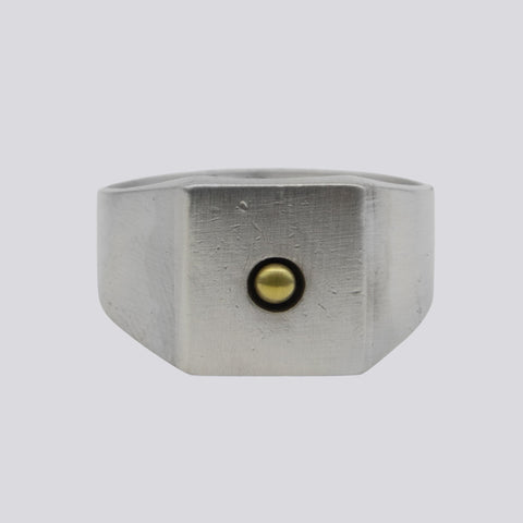 Ring with 22K Gold Ball - Size 9