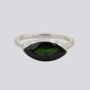 Marquise Faceted Green Tourmaline Ring - Size 8