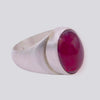 Oval Cabochon Garnet Ring - Size 8 - RING 19