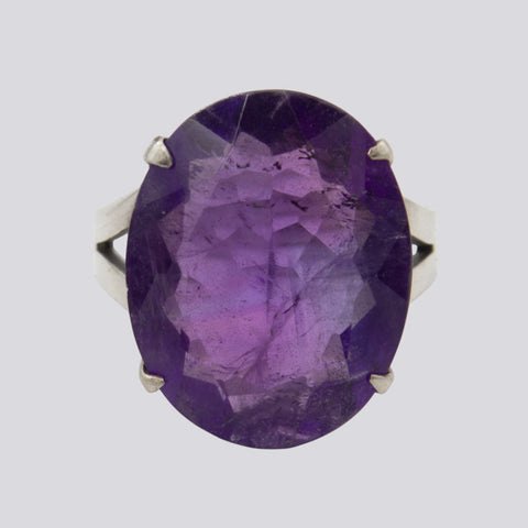 Large Amethyst Ring - Size 8