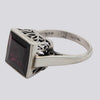 Garnet Ring With Cutouts - Size 8