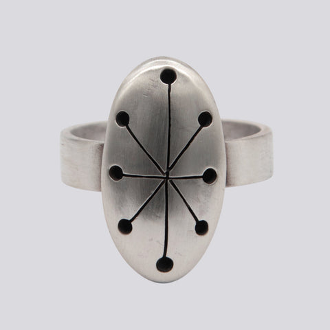 Mid Century Cutout Ring - Size 9