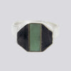 Chrysoprase and Banded Black Onyx Ring - Size 8 - RING 34