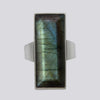 Large Faceted Labradorite Ring - Size 9