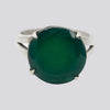 Faceted Green Onyx Ring - Size 8 - RING 50