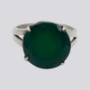 Faceted Green Onyx Ring - Size 8
