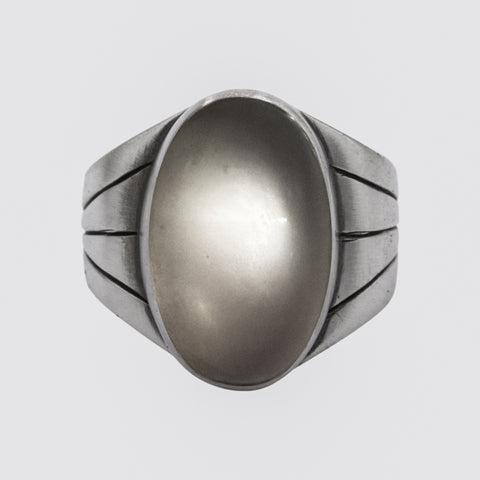 Grey Moonstone Ring - Size 8