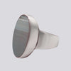 White Agate Ring - Size 9 - RING 67