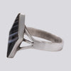 Banded Black Onyx Ring - Size 9