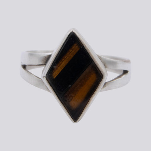 Banded Black Onyx Ring - Size 7