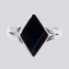 Banded Black Onyx Ring - Size 9