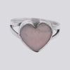 Pink Opal Heart Ring - Size 7