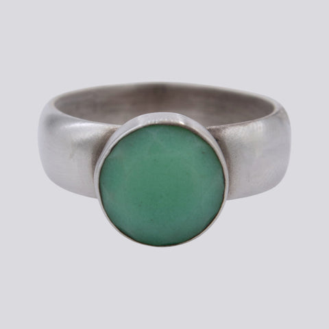 Faceted Chrysoprase Ring