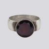 Faceted Rhodolite Garnet Ring