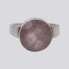 Faceted Rose Quartz Ring - Size 6