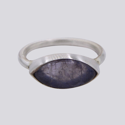 Cabochon Marquise Iolite Ring - Size 5