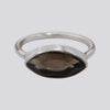 Faceted Marquise Smokey Quartz Ring - Size 7