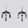 Faceted Mirror Chandelier Earrings