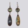 Labradorite Earrings With Teardrop Dangles