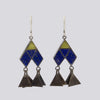 Lapis and Yellow Jade Earrings