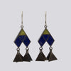 Lapis and Yellow Jade Earrings