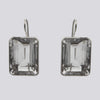 Large Faceted Clear Quartz Earrings