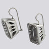 Large Faceted Clear Quartz Earrings