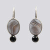 Agate and Black Onyx Drop Earrings- EARRINGS 20